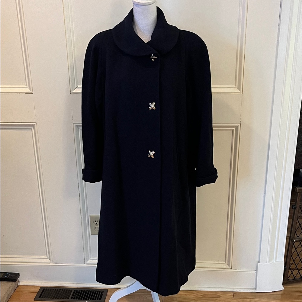 Leslie Fay Wool Coat with Button Accents Vintage